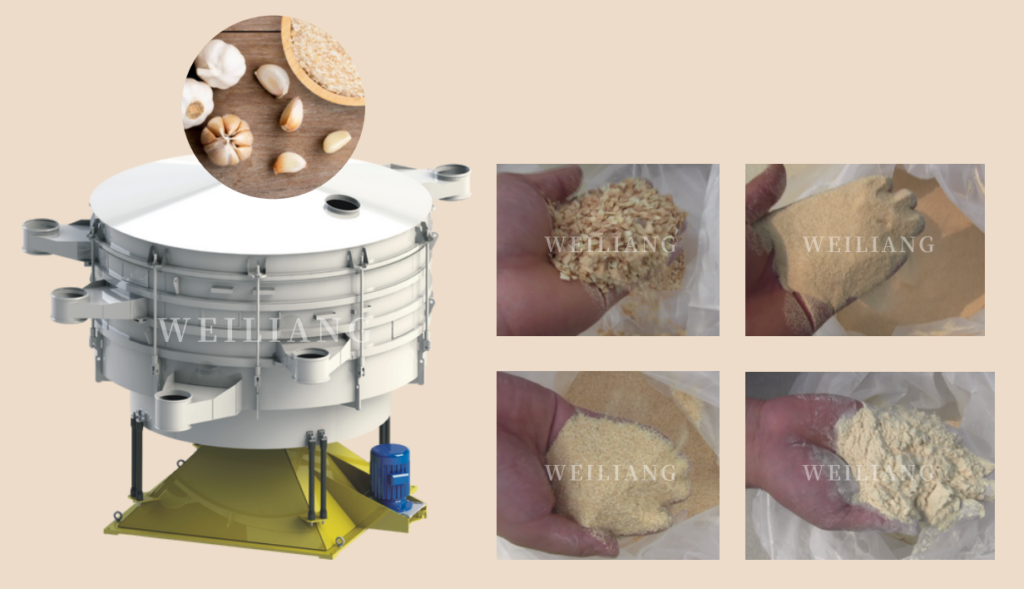 garlic powder sieving application